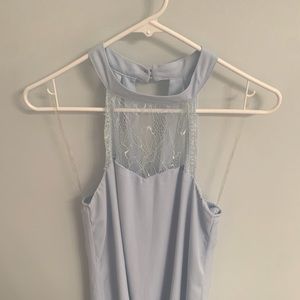 Beautiful baby blue dress with lace. Perfect for a spring/summer wedding!